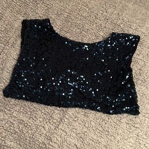 Delia’s Sequin Draped Crop Top